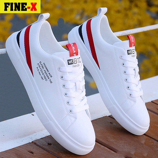 Giày nam thể thao sneaker FIN-X F8 trắng đẹp cổ cao cho học sinh đi học đi làm cao cấp Mã G3M-1