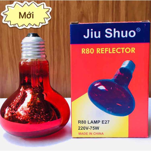 Bóng Đèn Hồng Ngoại 75W Úm Gà, Sưởi Gia Cầm, Sưởi Heo