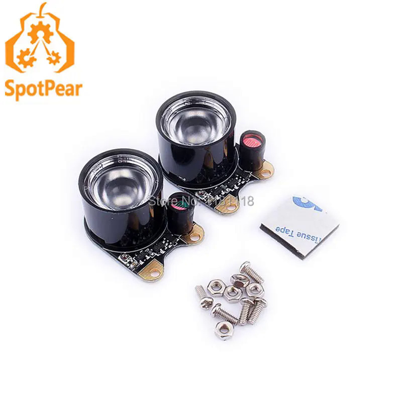 Paspberry Pi Máy ảnh 2 cái hồng ngoại LED ánh sáng 3 Wát Board mô-đun tầm nhìn ban đêm hồng ngoại Noir