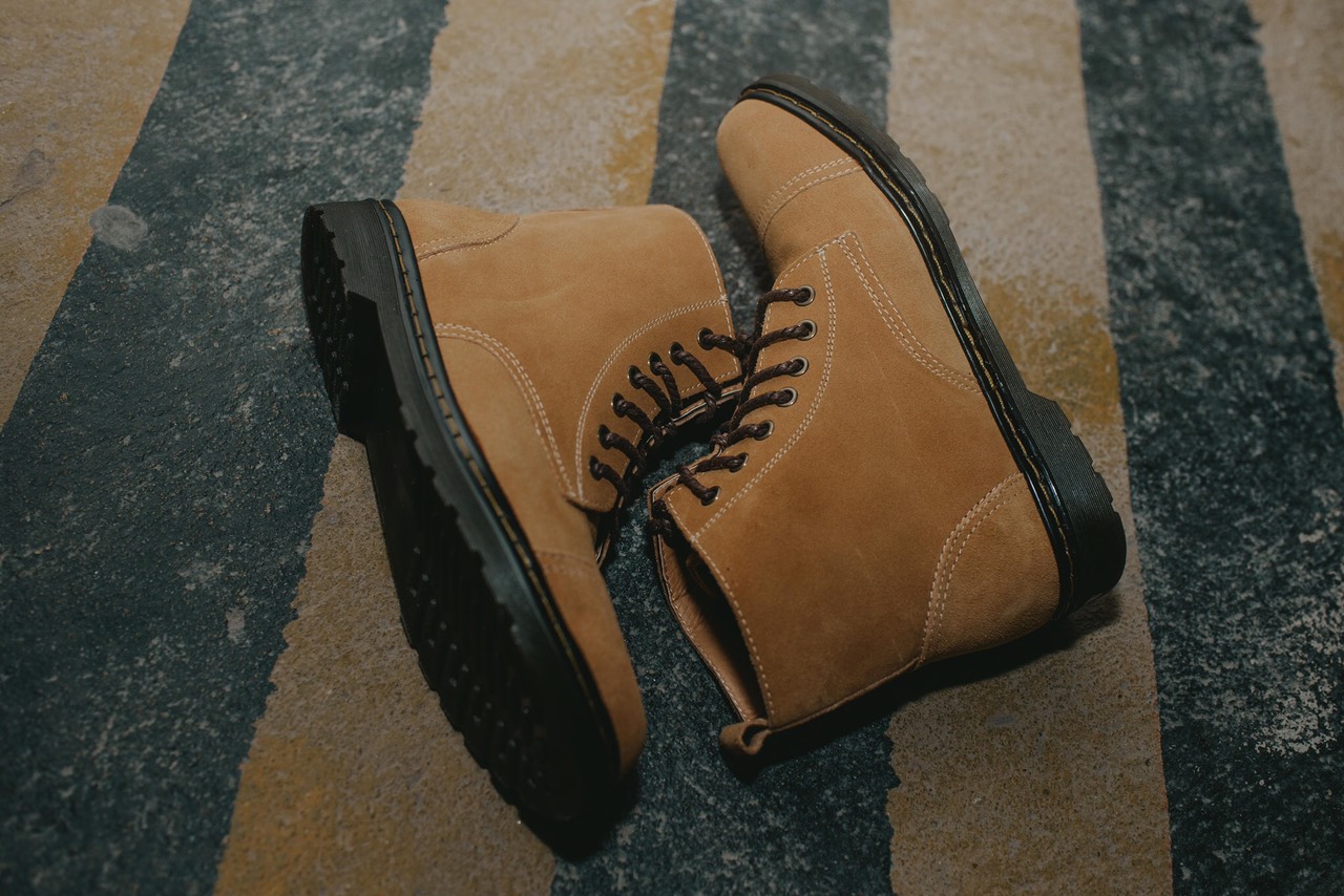 GIÀY CAO CỔ DA LỘN DR-CLASSIC CHỐNG NƯỚC PHƯỢT STYLE-  VÀNG BÒ