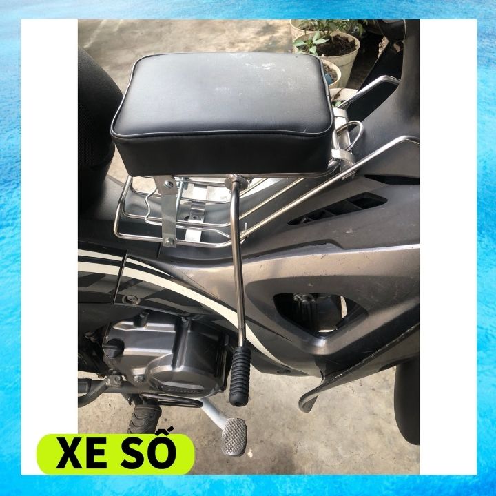 Ghế ngồi xe máy Xe Số cho bé ghế ngồi xe cho trẻ loại xe số yên nệm có gác chân khung ghế bằng inox dày dặn chắc chắn ngồi êm tiện lợi An Toàn Cho Bé hàng loại 1