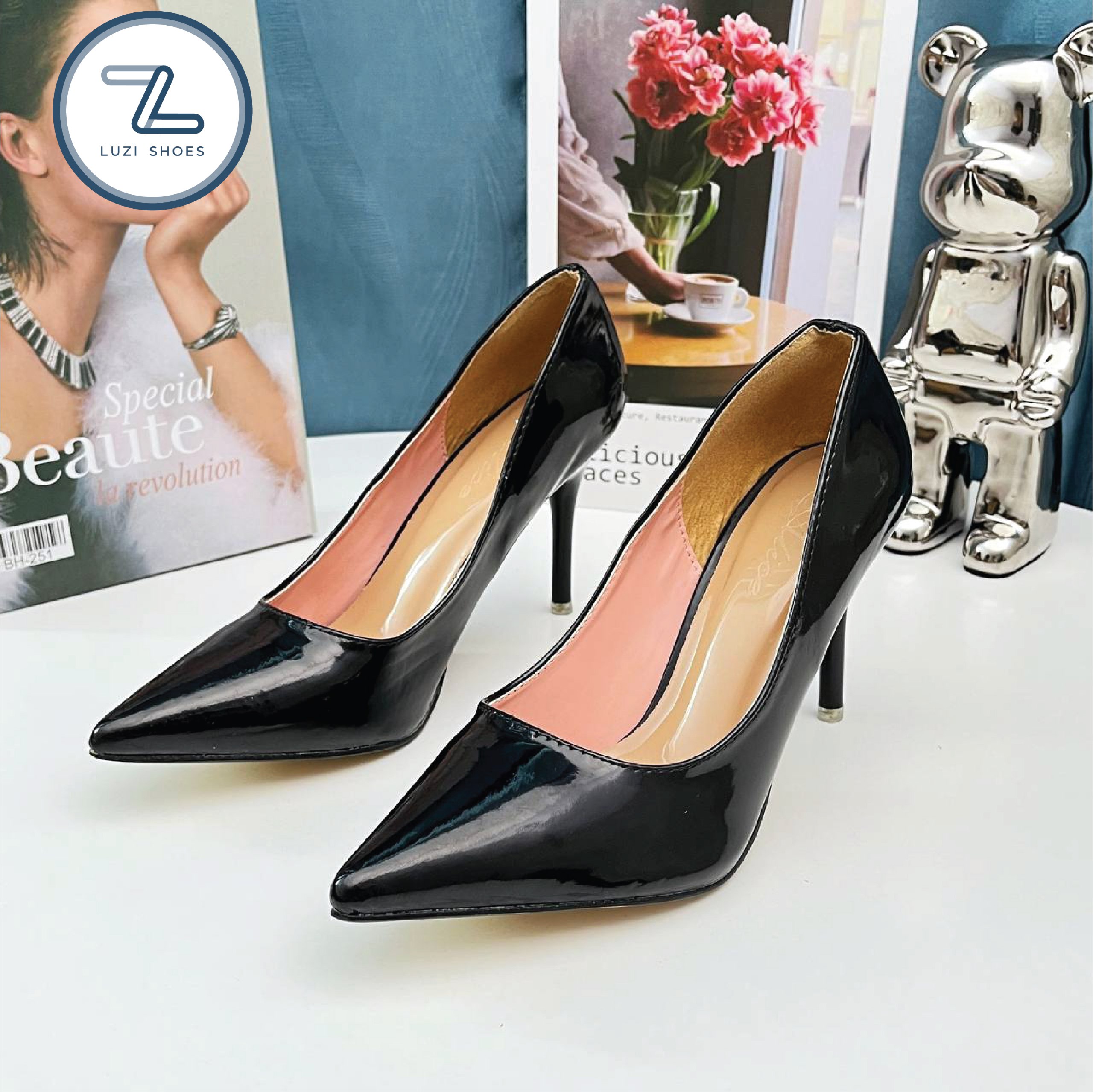 [4.4 Hoàn tiền 15%]Giày cao gót nữ bít mũi 10p, giày búp bê cao gót nữ bít gót nhọn cao 9p, giày cưới cô dâu màu nude, đen, dép cao gót mẫu mới hot 2022