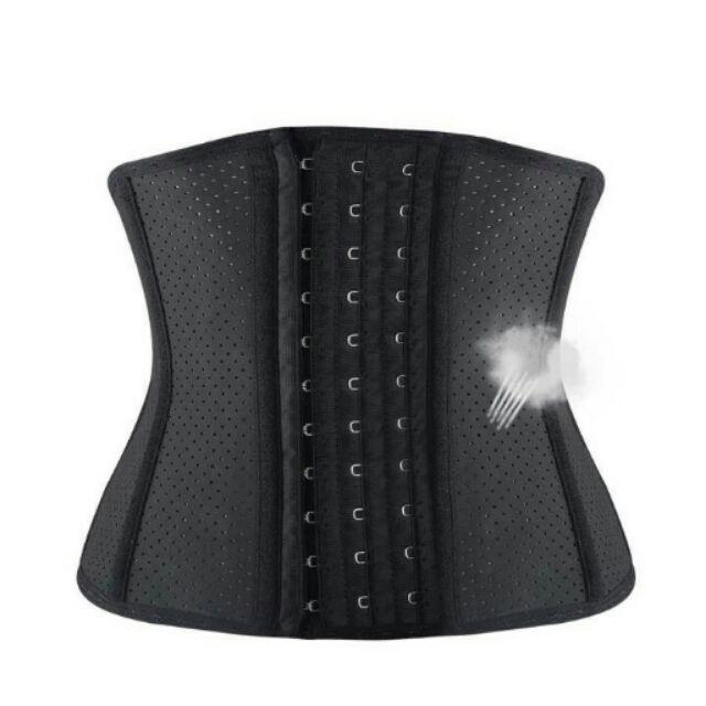 Đai gen nịt bụng giảm eo Latex 25 xương thông hơi chiều cao 25 cm - tặng thước dây đo eo