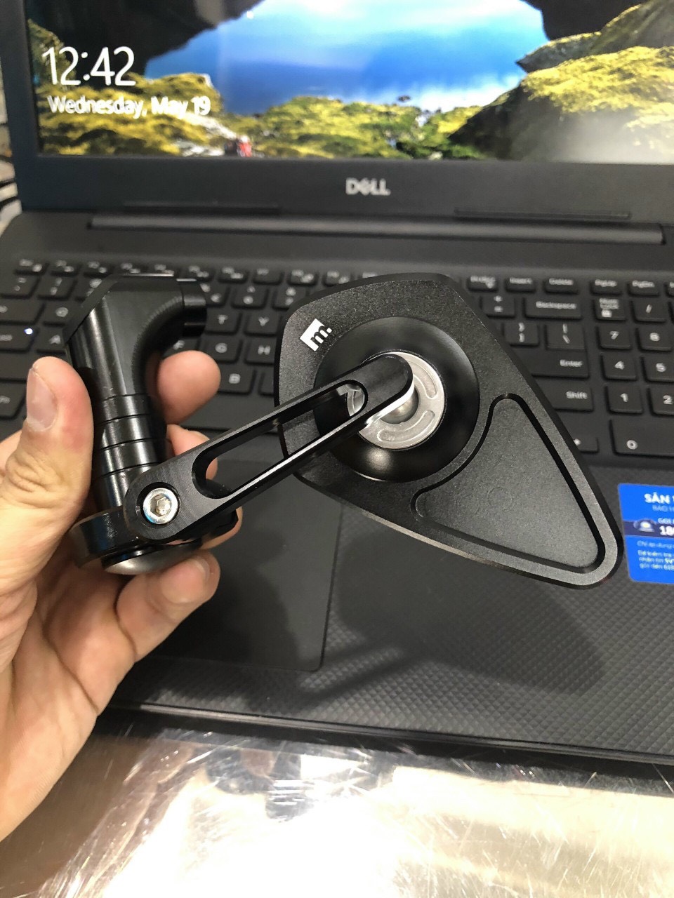 Gương xe máy Kính chiếu hậu Motogadget M view CAO CẤP