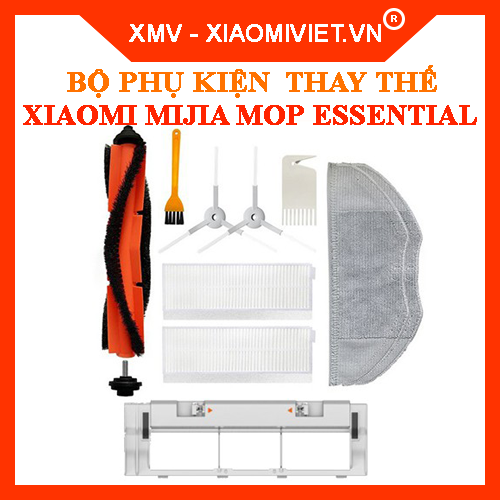 Bộ phụ kiện thay thế cho robot hút bụi Xiaomi Vacuum Mop Essential / (Bản quốc tế của G1) - Vải lau, chổi chính, chổi góc, tấm lọc - Hàng chính hãng
