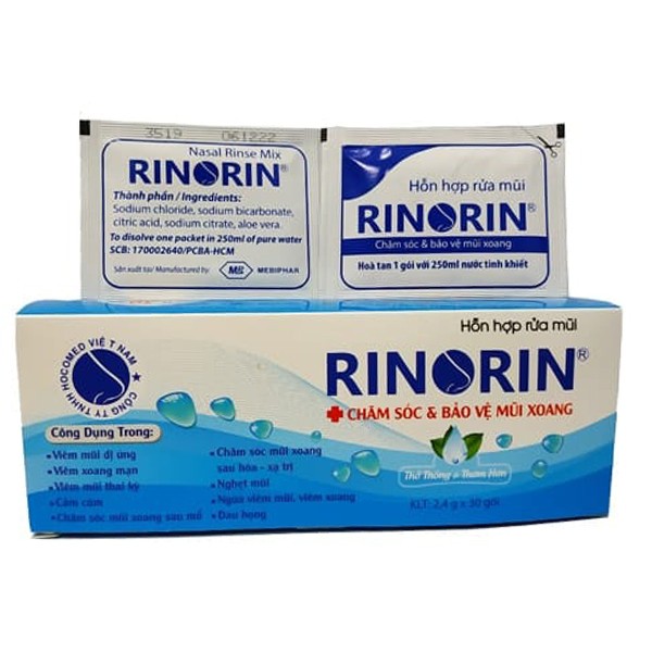 Hỗn hợp muối rửa mũi Rinorin