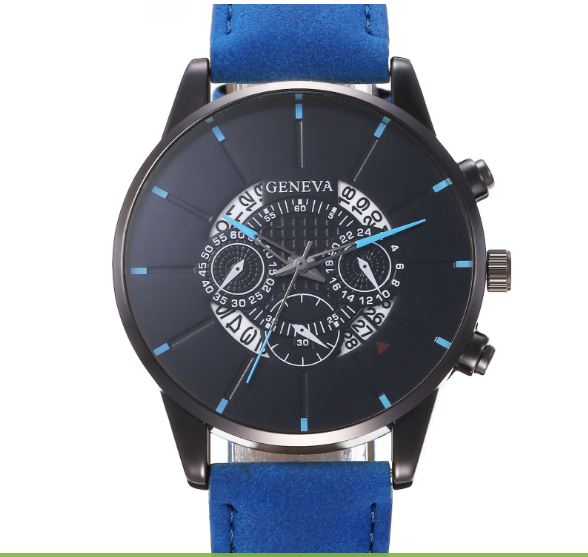 [SIÊU GIẢM GIÁ -SALE 50%] Đồng Hồ Nam Cao Cấp Geneva Máy Nhật Dây Da Bò ,mặt kính chống xước ,chống nước [KAIMONO]