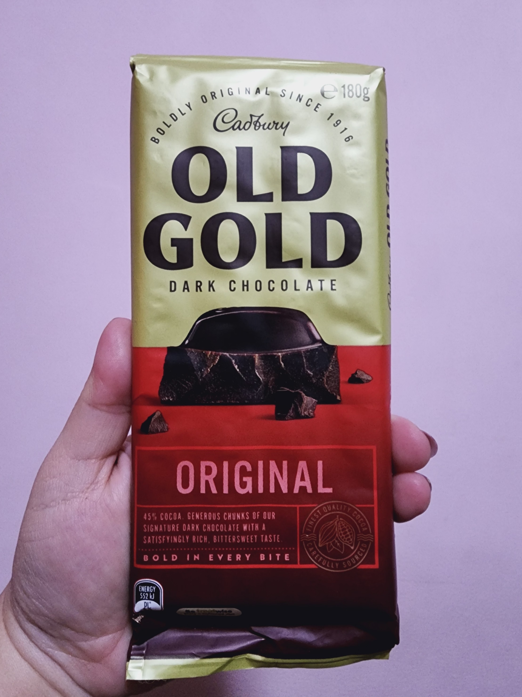 Cadbury Old Gold original Dark Chocolate 180g - sôcôla đen nguyên bản Úc