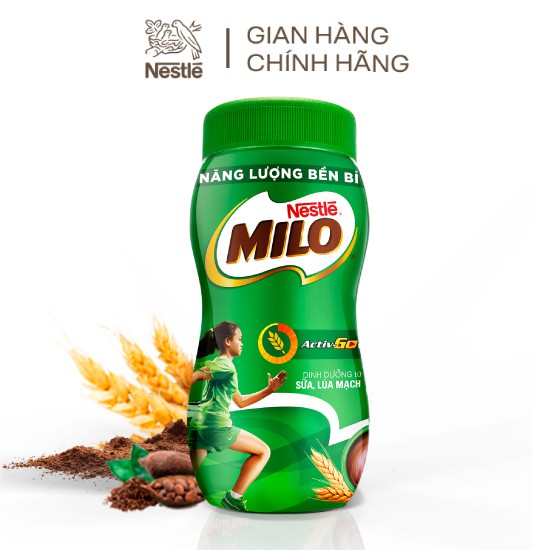 Thức uống lúa mạch Nestlé® Milo® nguyên chất 400g Tiện Dụng