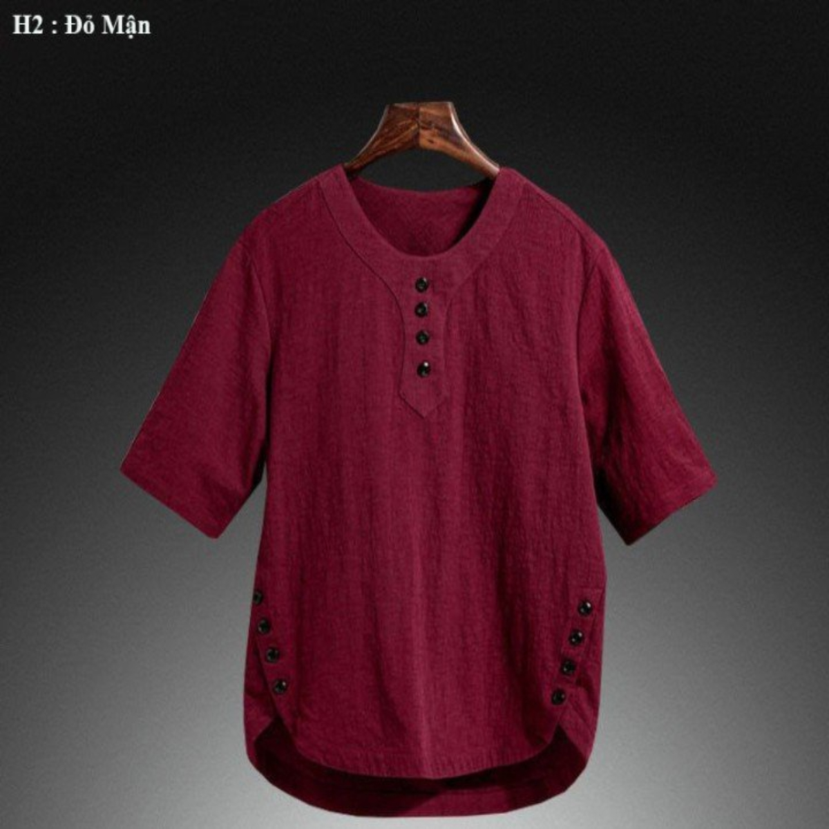  ÁO ĐŨI NAM NỮ UNISEX VẢI ĐẸP CO GIÃN CỔ TÀU TAY NGẮN 4 KHUY NÚT CAO CẤP PHONG CÁCH HÀN QUỐC- THỜI TRANG 2024 