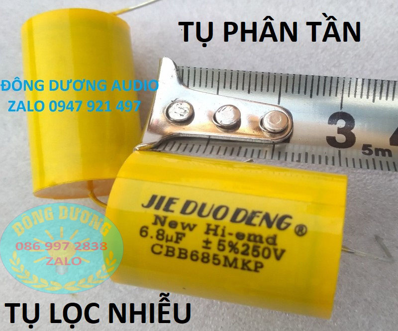 TỤ PHÂN TẦN 6.8MF 250V - TỤ CHỐNG CHÁY - TỤ LỌC NHIỄU - TỤ PHÂN TẦN LOA MID