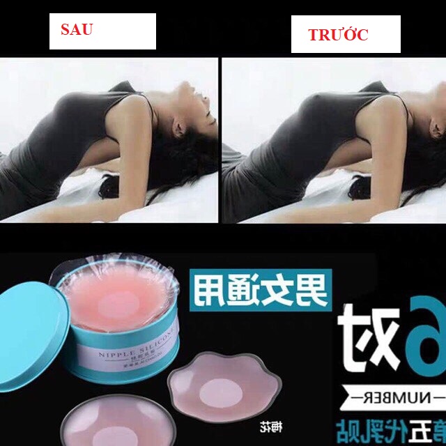 Hộp 10 miếng dán ngực silicon hình hoa cao cấp