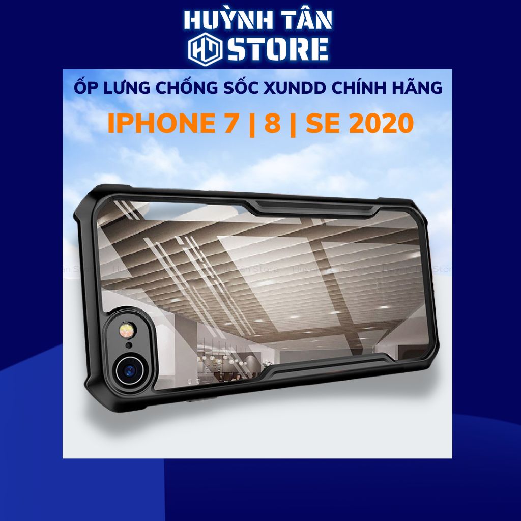 Ốp lưng iphone 7, 8, se 2020 chống sốc xundd bảo vệ camera chính hãng chống ố vàng phụ kiện điện thoại huỳnh tân store