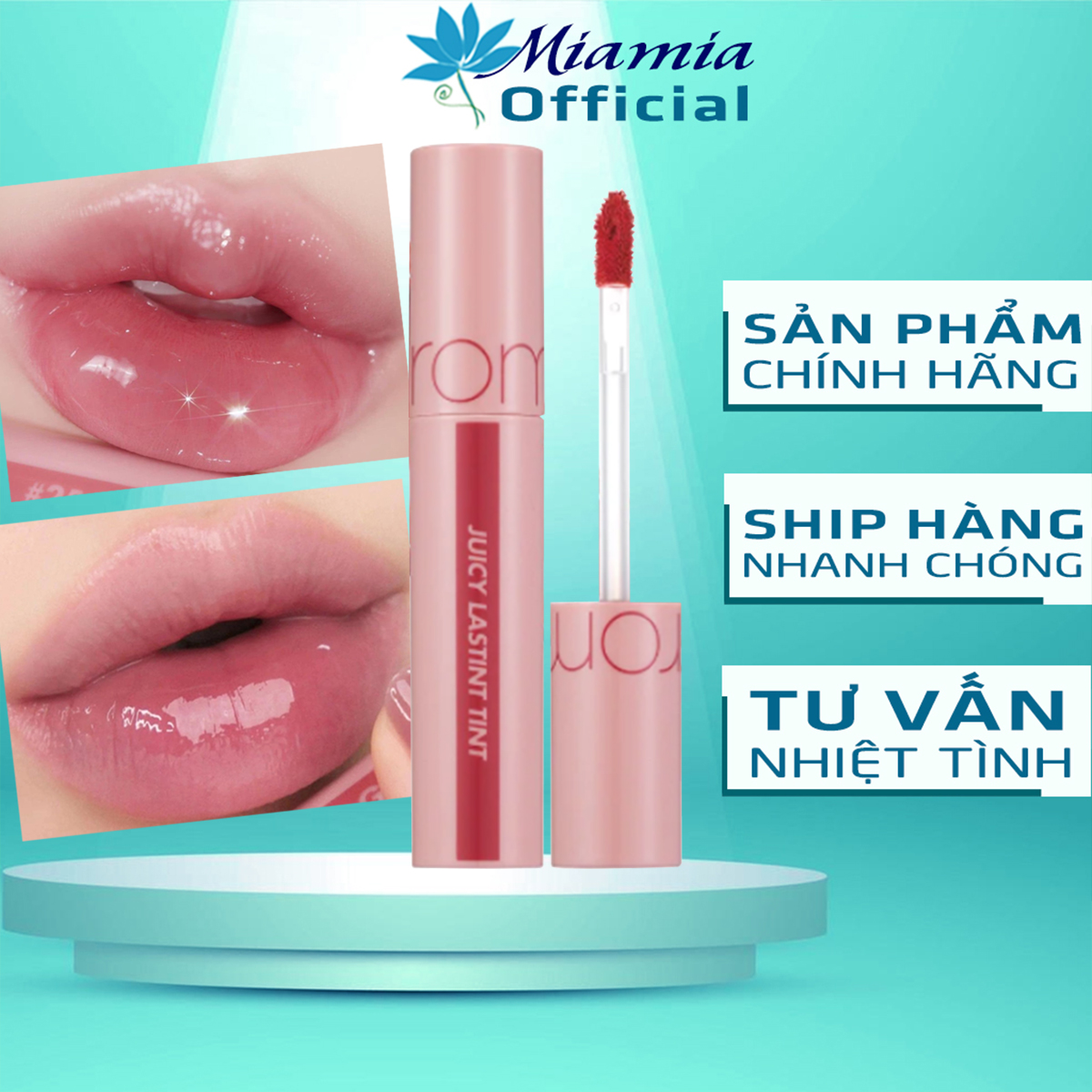 Son Romand Bóng Juicy Lasting Tint Màu Juicy 25 Bare Grape Màu Beige Ánh Hồng 5ML CHÍNH HÃNG CHECK HIDDEN TAG