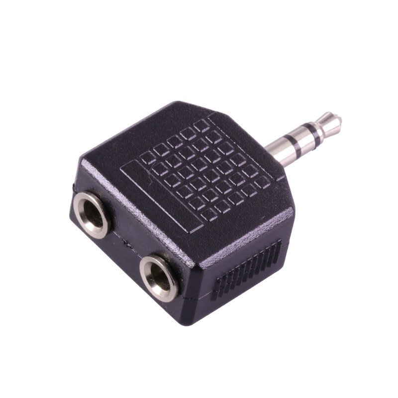 3.5mm plug to 2*3.5mm stereo jacks Audio and video connector of audio line
