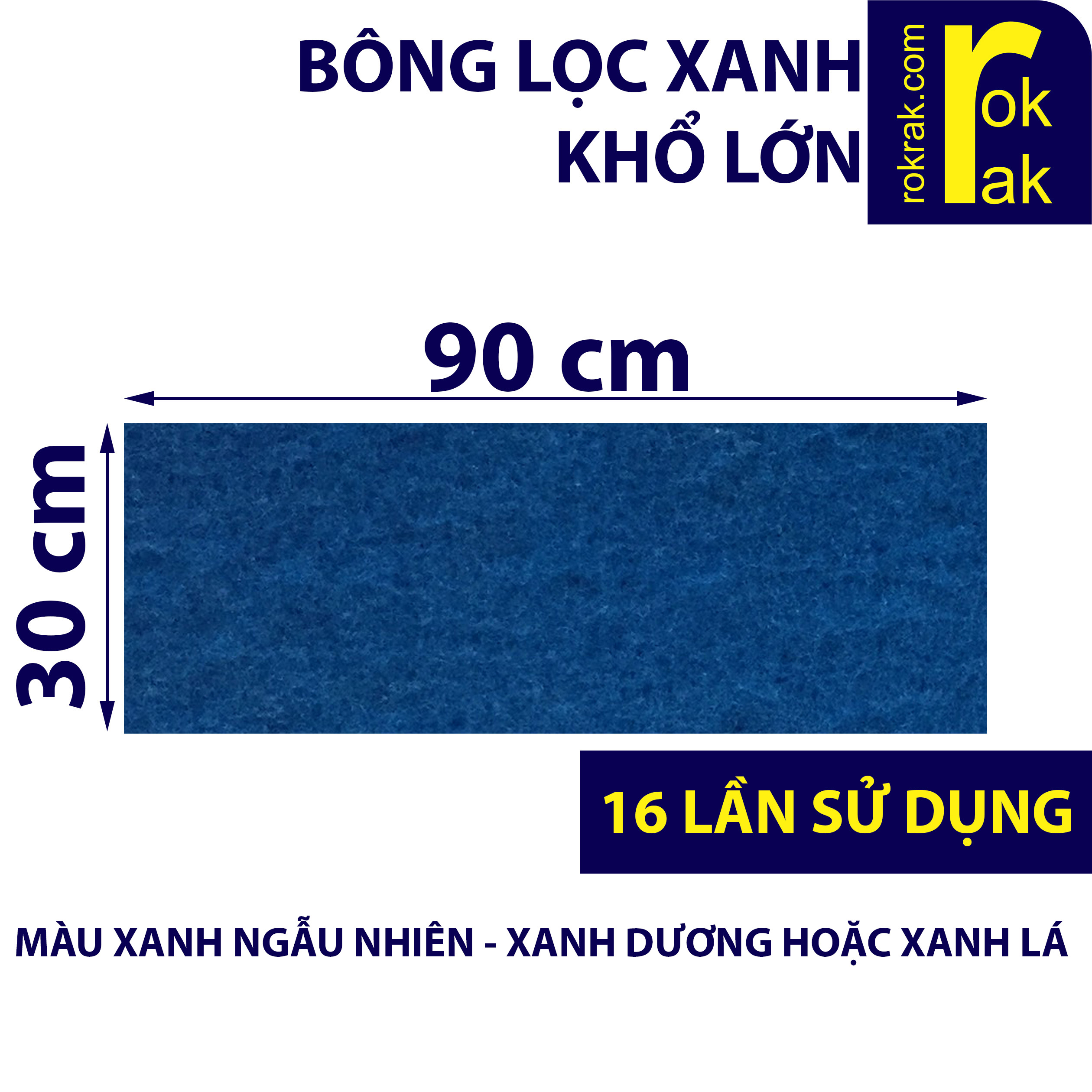 [HCM]Bông lọc xanh khổ lớn Vật liệu lọc hồ cá cotton siêu mảnh