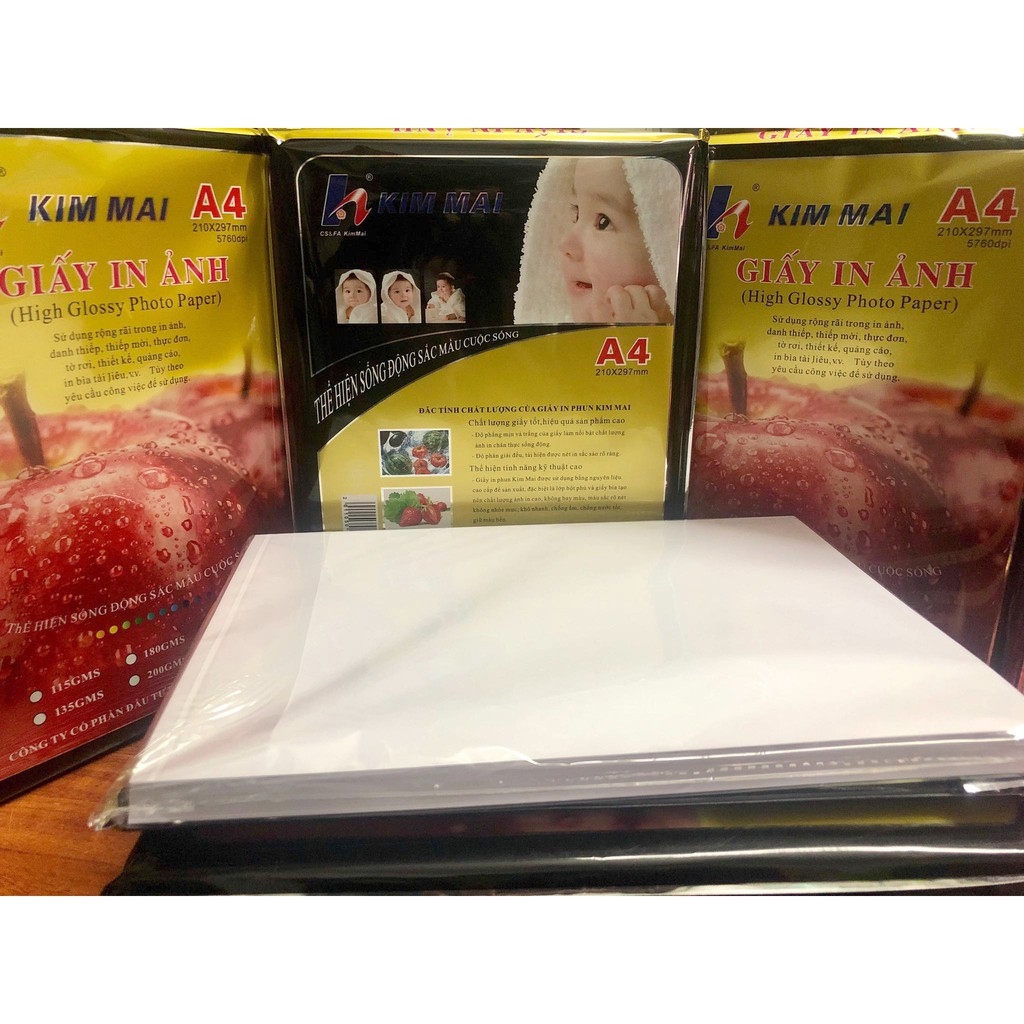 ◎ Giấy ảnh - BÓNG 1 MẶT - 50 tờ /1 tập - ĐL 230gsm