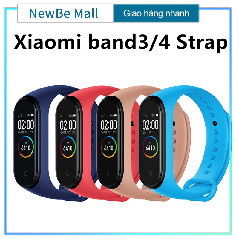 Dây Đeo Cao Su Thay Thế Cho Xiaomi Miband 3/4 Chất Lượng Cao - Dây Đeo Thay Thế Cho Mi Band 4/3 Sport Strap