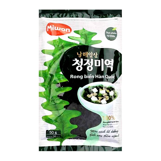Rong biển nấu canh Miwon nhập khẩu Hàn Quốc 50g, sản phẩm chất lượng, đảm bảo an toàn sức khỏe người sử dụng, vui lòng inbox để shop tư vấn thêm