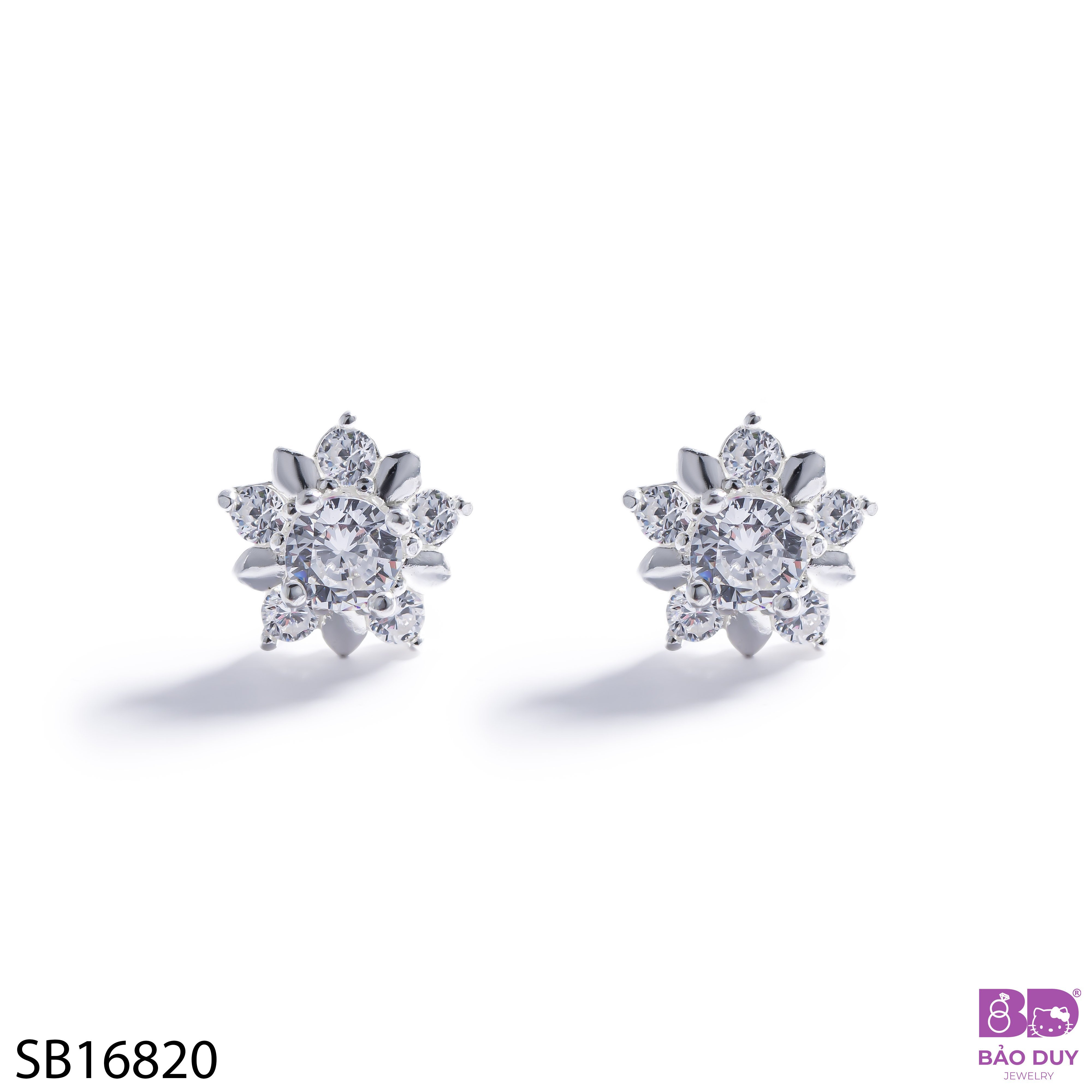 Bông tai đính đá - Bảo Duy Jewelry SB16820