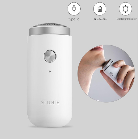 Cạo râu bằng máy cạo râu thế hệ mới-nhỏ gon Sowhite