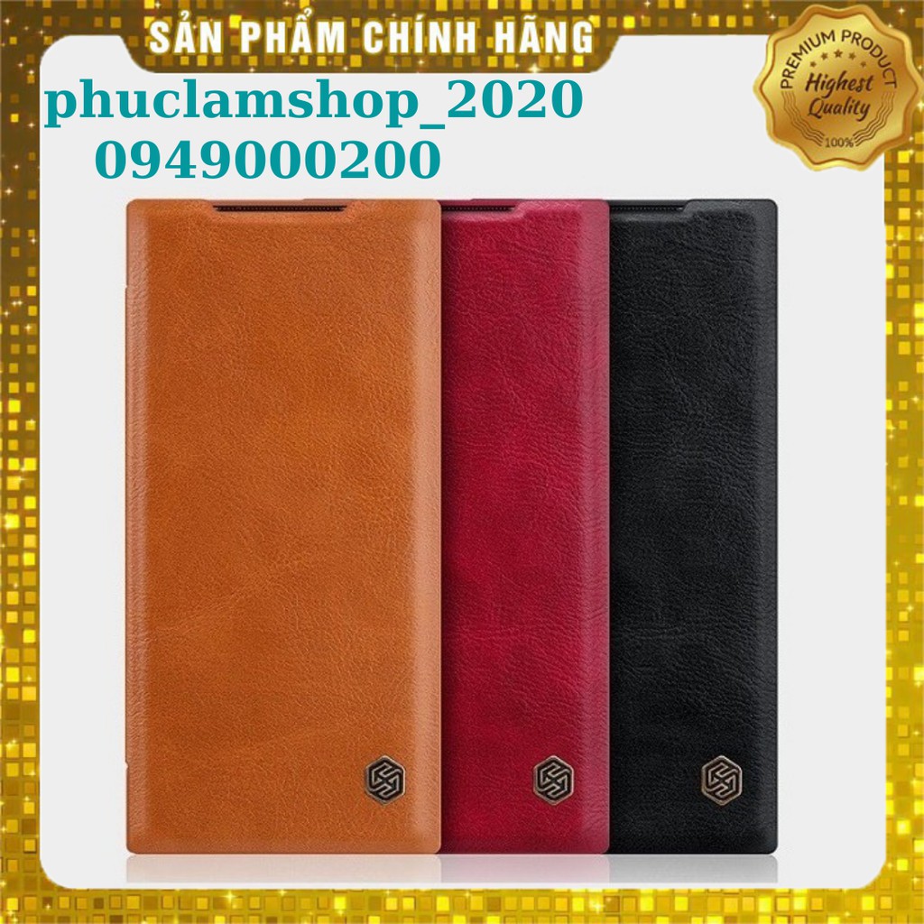 Bao da nillkin qin cho samsung galaxy note 20 ultra 5g/note 20 ultra, note 10 plus/lite, note 10/9/8 có ngăn đựng thẻ