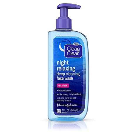 Sữa rửa mặt Clean & Clear Night Relaxing Deep Cleaning Face Wash xanh dương 240ml
