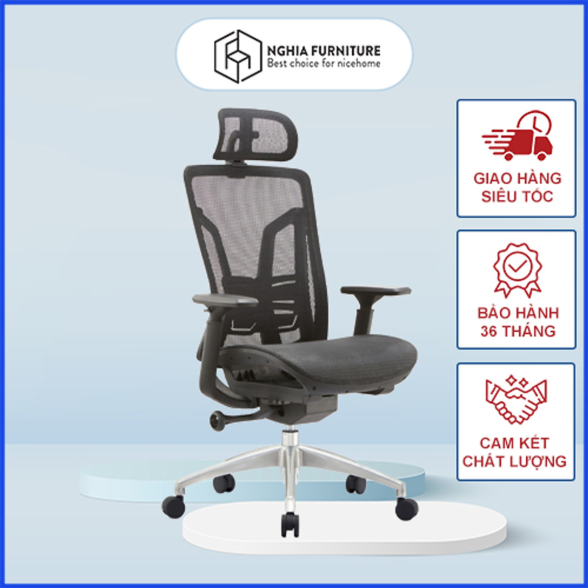 Ghế văn phòng làm việc, ghế công thái học ergonomic sma butterfly b01