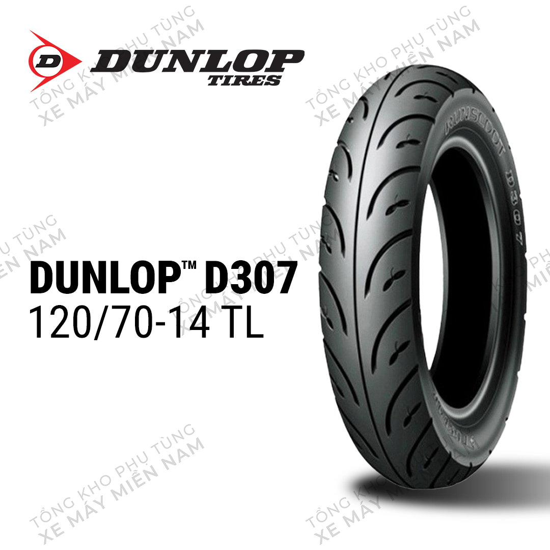 Vỏ xe DUNLOP 120/70-14 TL D307