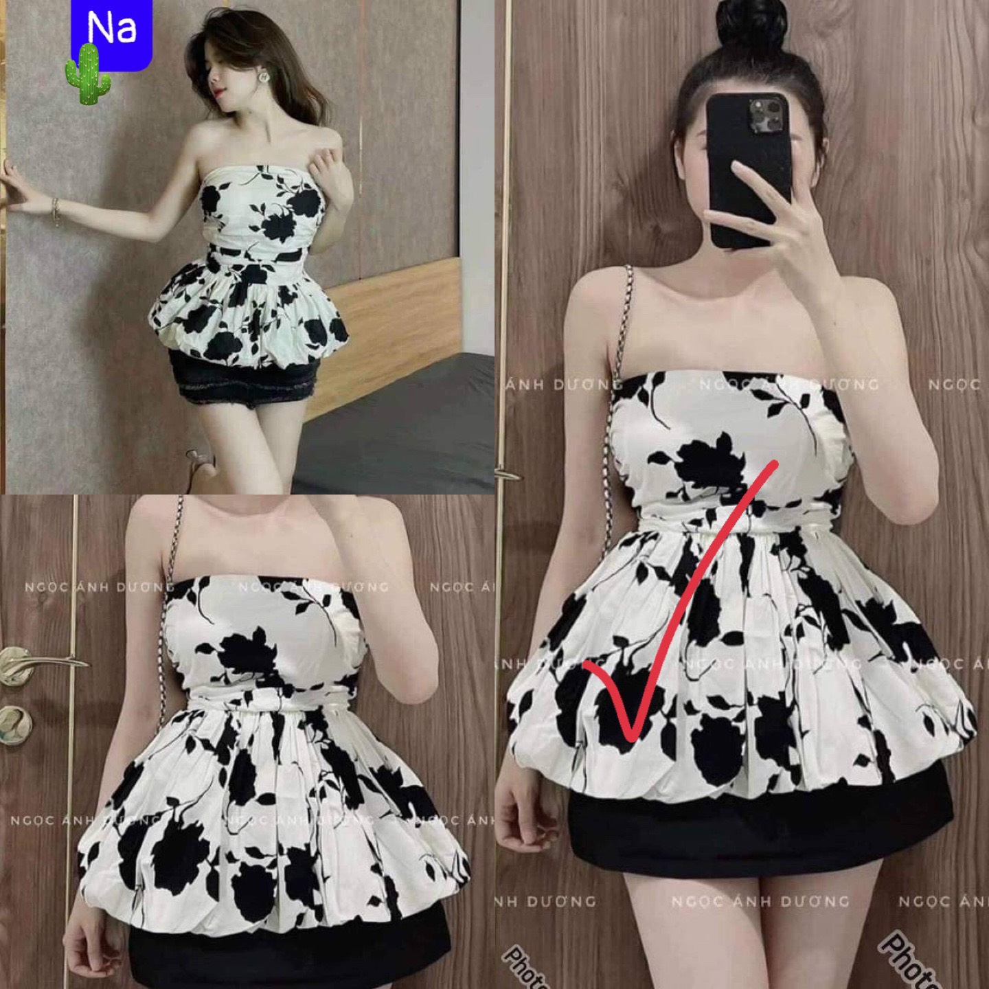 🍒🍒🍒 🌵🌵áo ống hoa nhiều màu dạng bí phối loan cute nữ pc