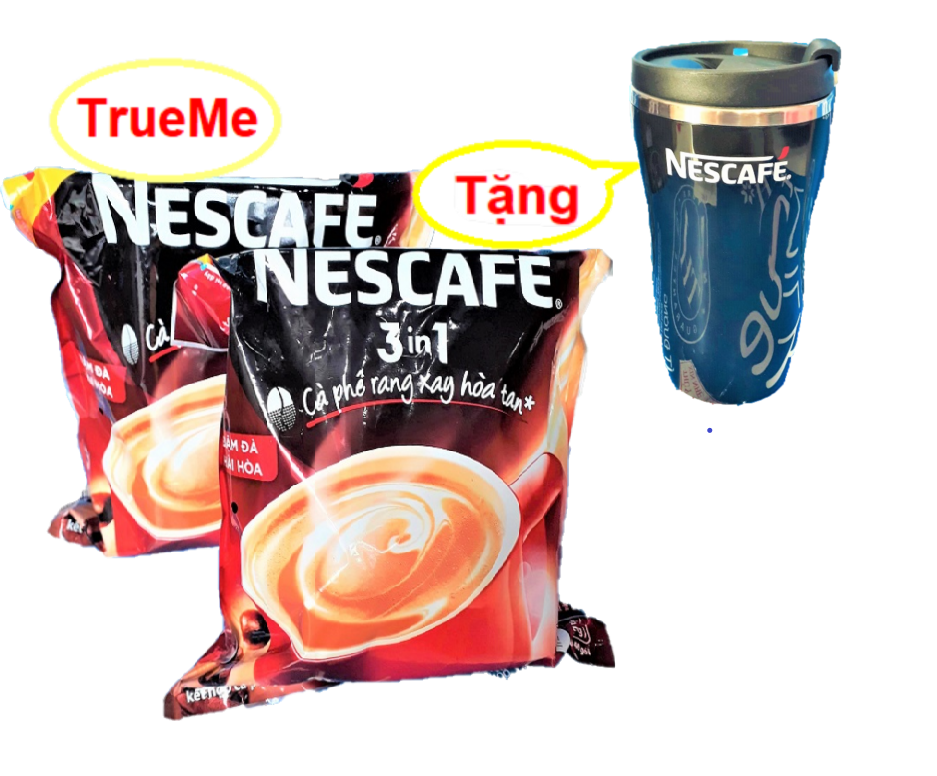 [Tặng ly giữ nhiệt] Combo x2 túi Nescafe Túi đỏ 46gói x 17g/Túi - Ca phe rang xay hoa tan - cafe sữa