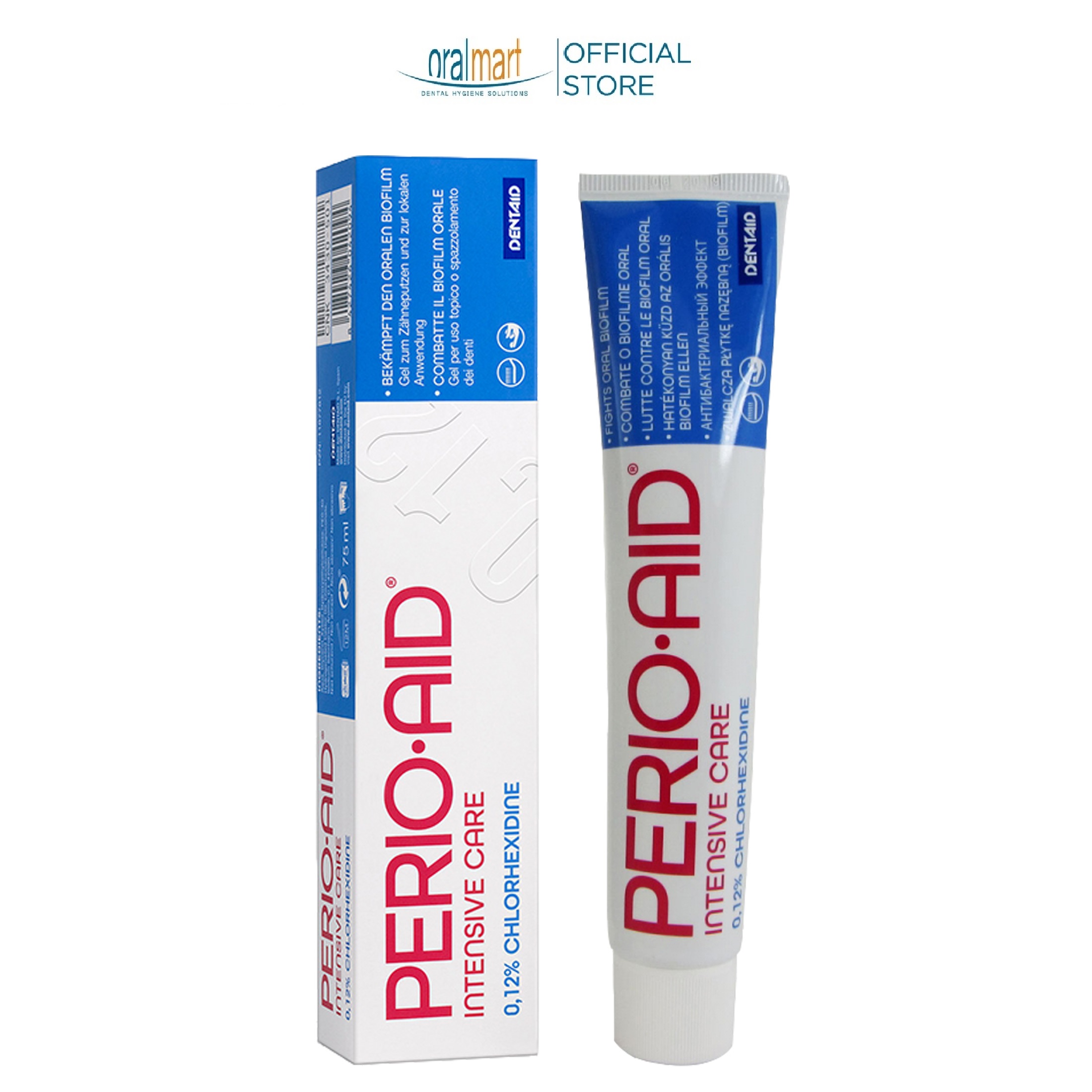Kem đánh răng kháng khuẩn PERIO-AID Intensive Care 75ml Oralmart