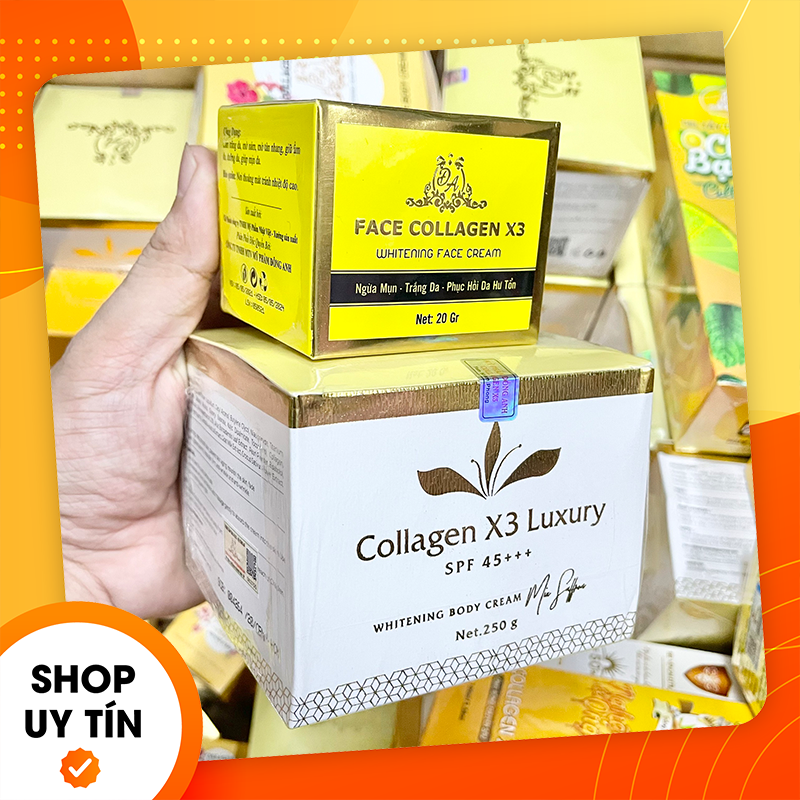 [Chính hãng] Combo Kem Body Luxury Collagen X3 + Kem Face Colagen X3 - Mỹ Phẩm Đông Anh - Nguyễn Huỳnh Như