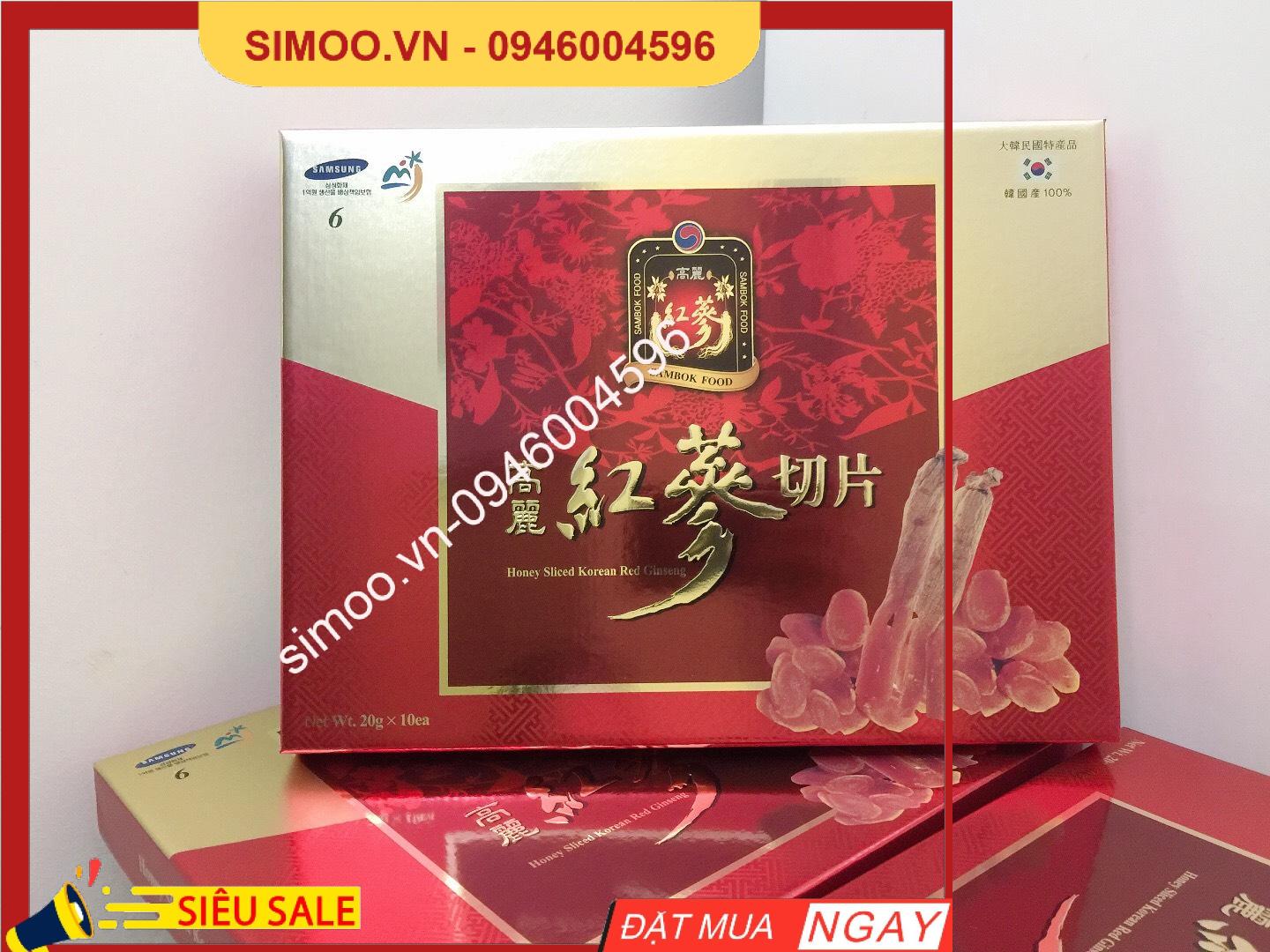 💥 ⚡ sản phẩm chính hãng 💥 ⚡ hồng sâm lát tẩm mật ong hàn quốc sambok 200g loại đặc biệt hồng sâm đỏ với mật ong tinh khiết- trợ giá mạnh 💥 ⚡