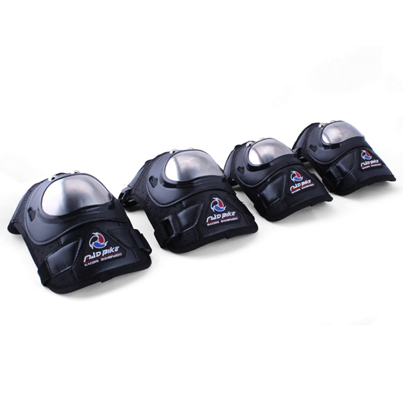 4 cáibộ thép không gỉ kneepad khuỷu tay Pad xe máy điều khiển bảo vệ bảo vệ ngoài trời thể thao đua xe chiến thuật bảo vệ