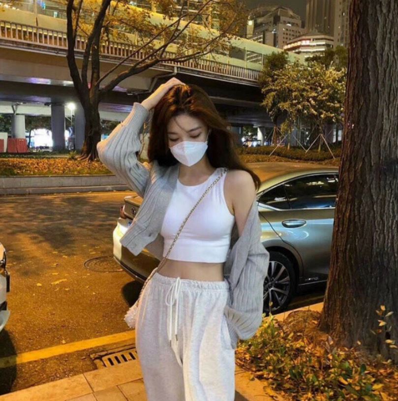 Áo Croptop nữ, Tập Gym, Mặc trong sơ Mi hoặc Vest đều rất ok, chất liêu dệt kim Cao Cấp mã TD 003