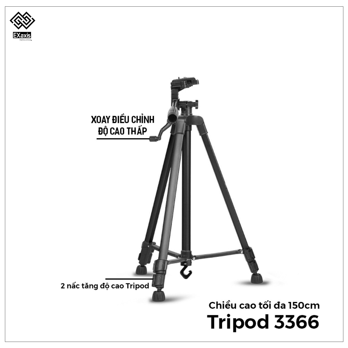 Chân giá đỡ tripod 3366 - cao 150cm