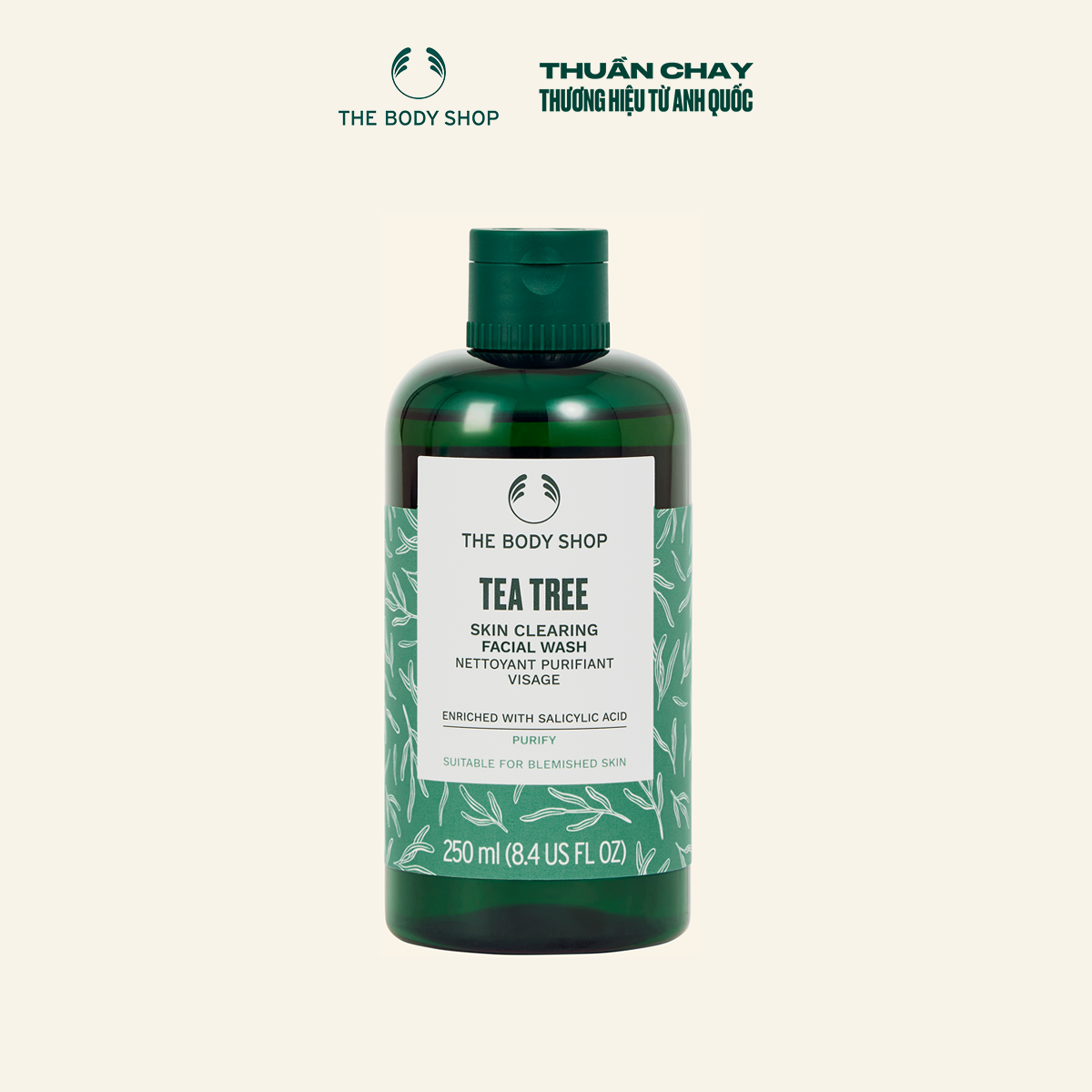 Sữa Rửa Mặt Tràm Trà Tea Tree Skin Clearing Facial Wash THE BODY SHOP