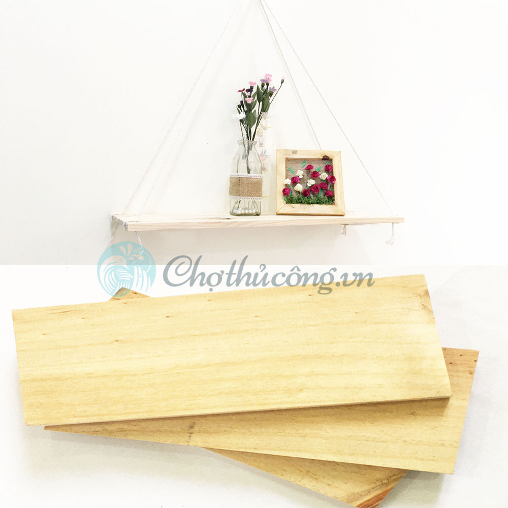 Combo 2 Kệ gỗ treo tường [Size 30cm], tấm gỗ thông làm kệ, bảng gỗ trang trí, handmade, có khoan lỗ