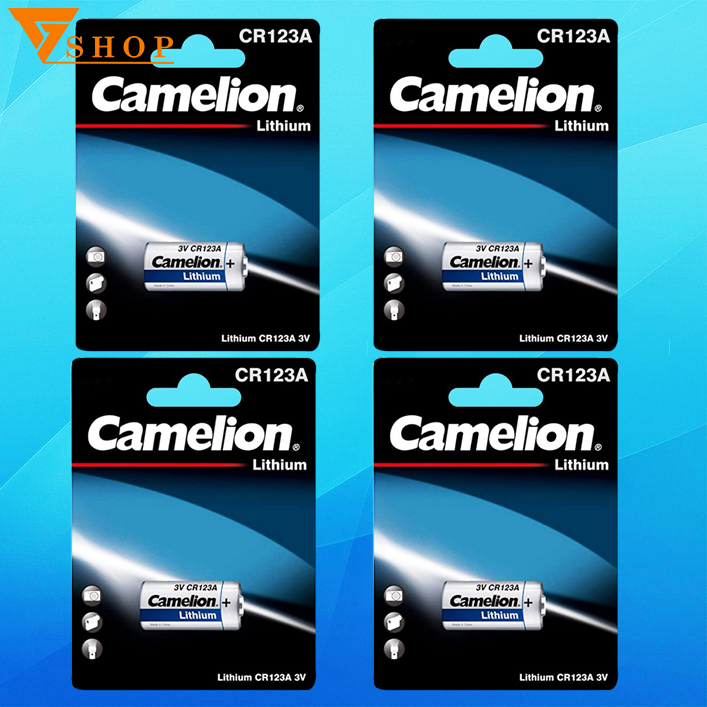 Combo 4 viên pin cr123a camelion, pin máy ảnh