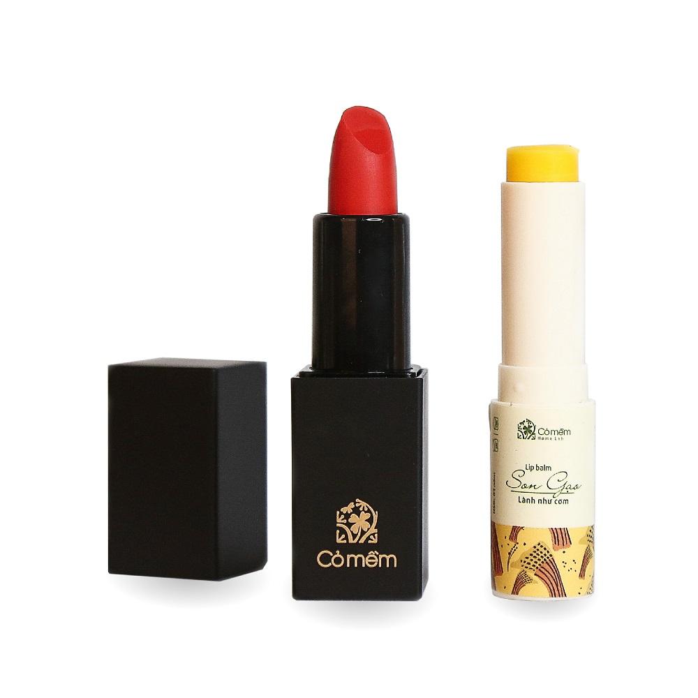 Combo Son dưỡng và Son Lụa Cỏ Mềm