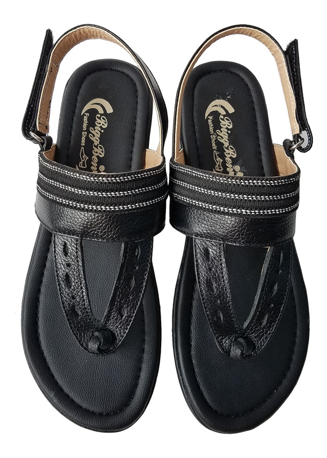 Giày sandal nữ xỏ ngón da bò thật bigben cao cấp sdn79