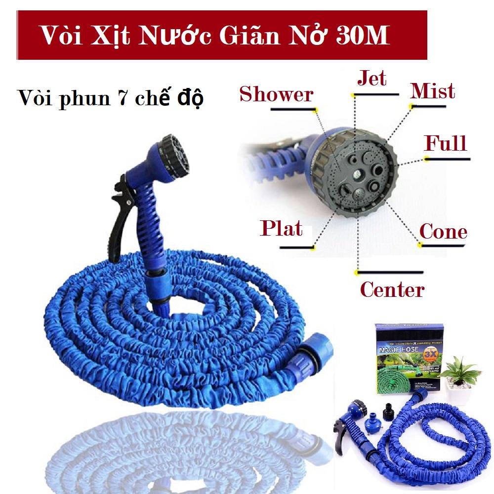 Vòi xịt nước dãn nở 30m rửa xe, tưới cây cực tiện ích, Vòi Xịt Nước Giãn Nở Thông Minh Magic Hose 30M Cao Cấp. Vòi xịt rửa xe - sân vườn tăng áp - Dòng sản phẩm cao cấp - Tất cả vì khách hàng - Kết nối với tương lai