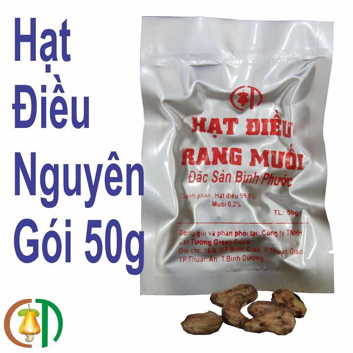 HẠT ĐiỀU RANG MuỐI NGUYÊN HẠT ĐÓNG TÚI NHỎ 50G PHÙ HỢP VỚI QUÁN KARAOKE, NHÀ HÀNG.,,