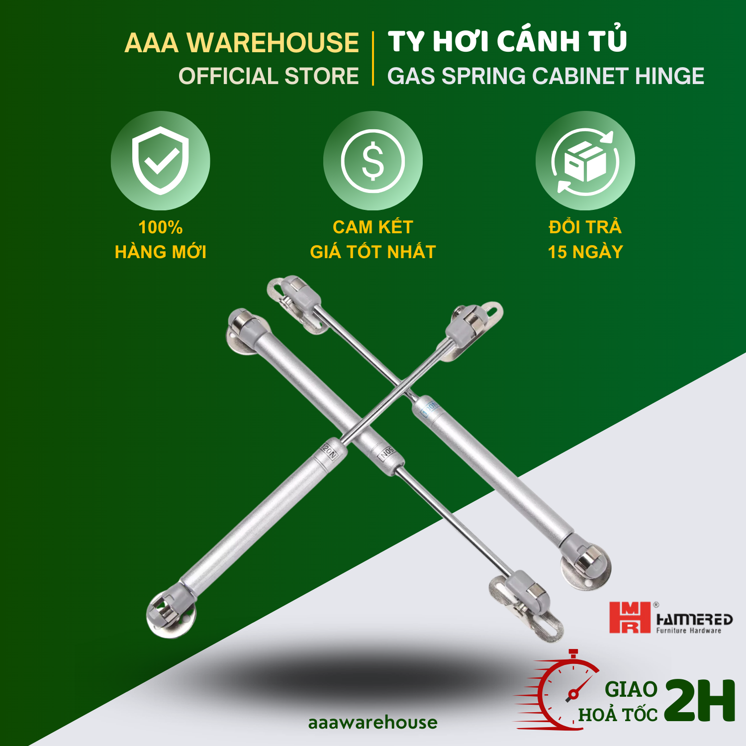 Ty hơi chống cánh tủ bếp hammered 80n 100n 120n