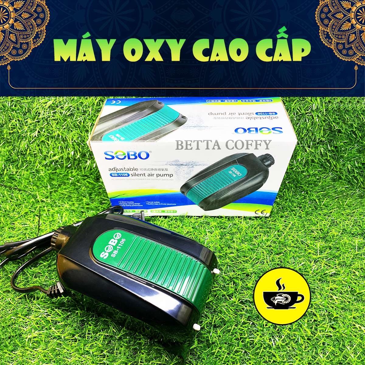 Máy sủi oxy Cao Cấp SOBO - Tặng dây + sủi oxi