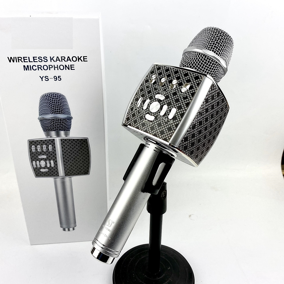 Micro Hát Karaoke YS-95 - Kèm Loa- Âm vang - Ấm - Tặng 1 dây sạc nhanh 25K - mic hát karaoke cầm tay mini - micro hát trên xe hơi - mic hát karaoke hay nhất hiện nay. Bảo Hành 1 đổi 1.
