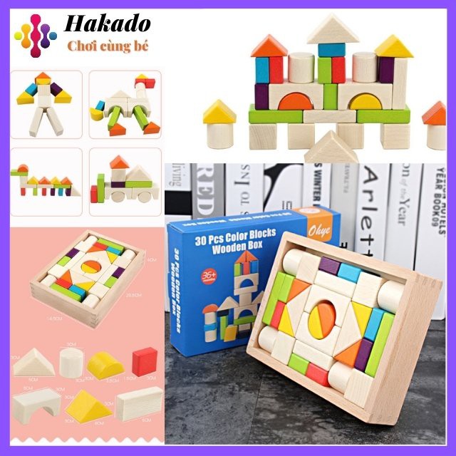 Đồ chơi ghép hình 30 khối gỗ