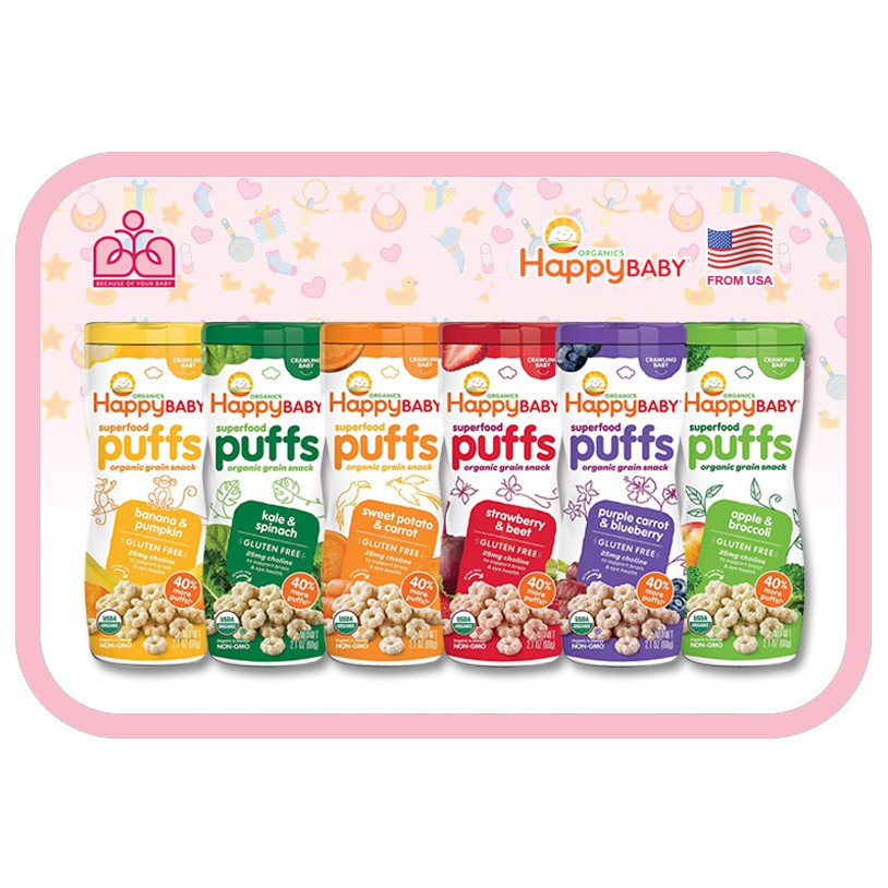 Bánh ăn dặm Happy Baby Organic cho bé (Date mới)