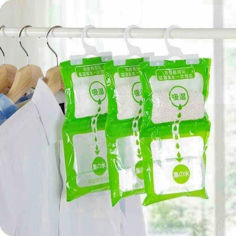 Combo 4 túi hút ẩm 2 ngăn chống ẩm chống mốc có móc treo đa năng siêu hút ẩm cực tốt